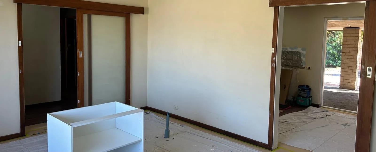 Interior refresh — walls, ceilings and trim — before