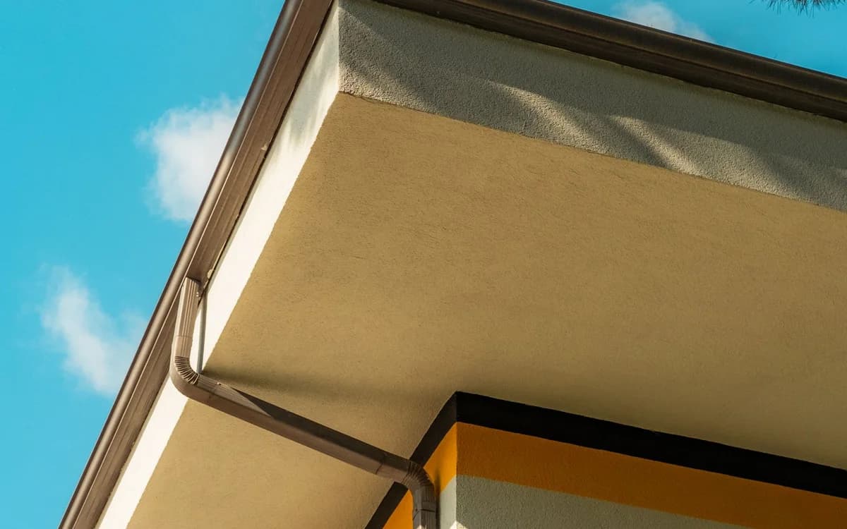 The rendered facade of a house